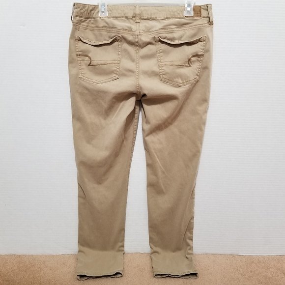 American Eagle pants 16 Jegging twill solid basic work super stretch skinny - Picture 2 of 15